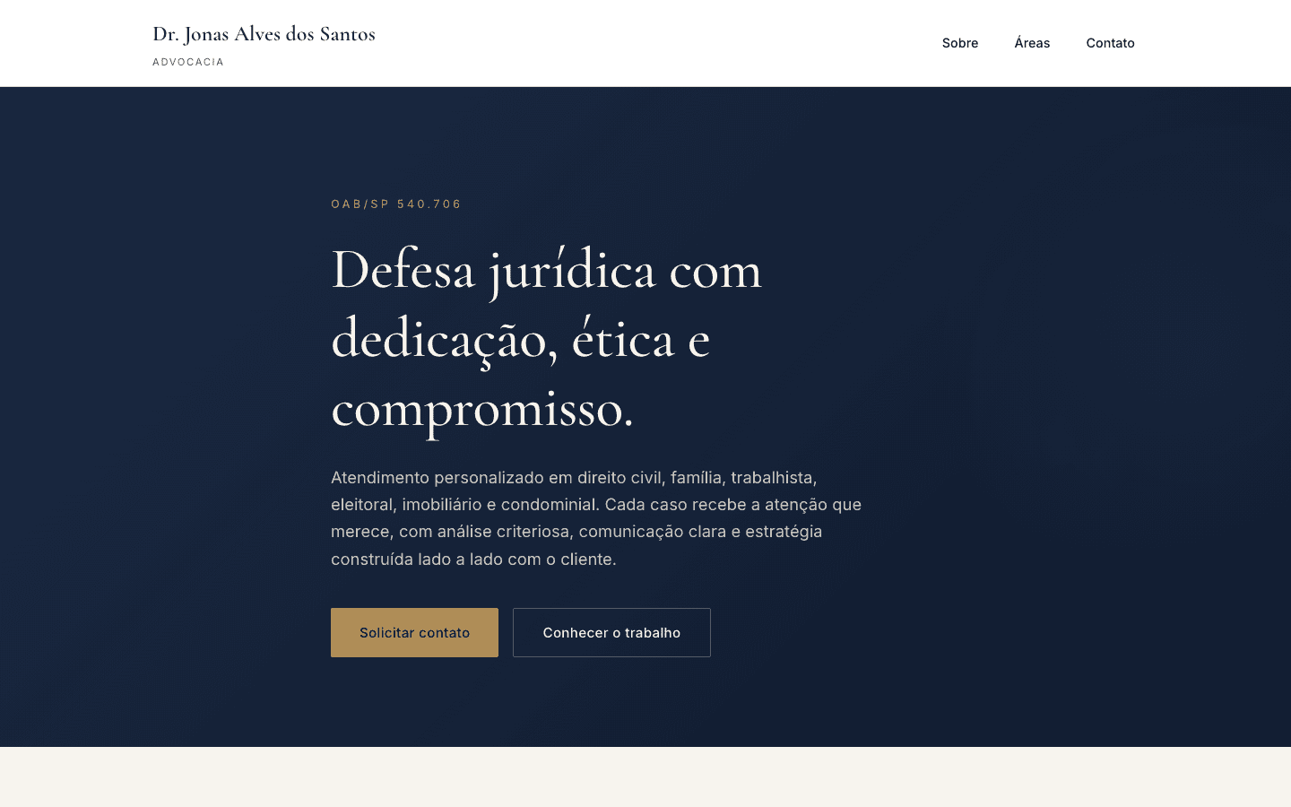 Screenshot do site Jonas Alves Advocacia